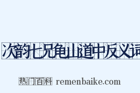 次韵七兄龟山道中反义词是什么意思的图片